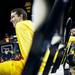 Michigan freshman Nik Stauskas stretches and smiles before the game against Indiana on Sunday, March 10. Daniel Brenner I AnnArbor.com